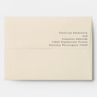 Minimalist Cream Typewriter Typography Address