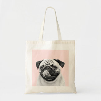 Minimalist Create Your Own Pet Portrait B & W Tote Bag
