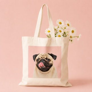Minimalist Create Your Own Pet Portrait Tote Bag