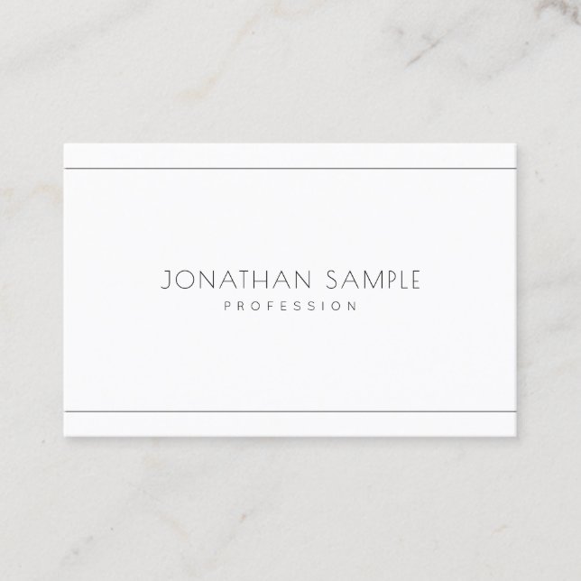 Minimalist Creative Modern Professional Chic Sleek Business Card (Front)