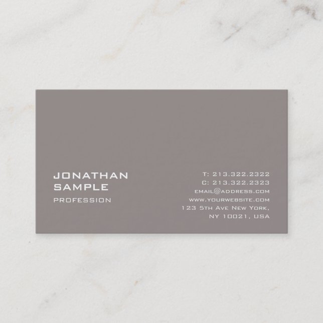 Minimalist Creative Plain Professional Modern Business Card (Front)