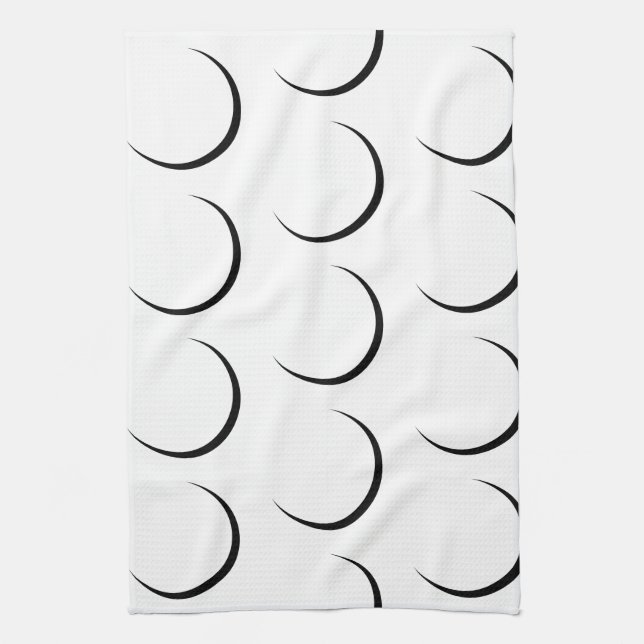 Minimalist crescent moon kitchen towel (Vertical)