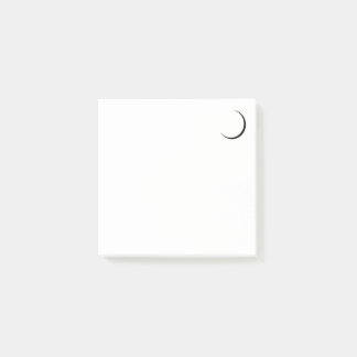 Minimalist crescent moon post-it notes