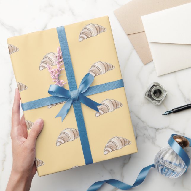 minimalist croissant wrapping paper (Gifting)