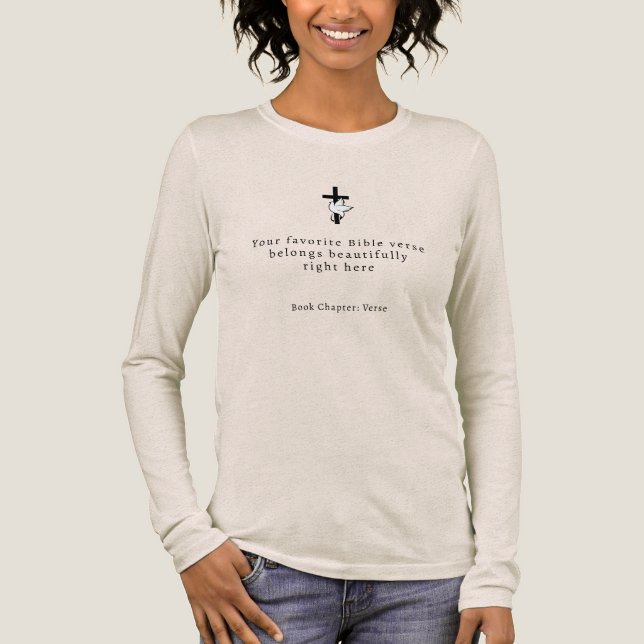 Minimalist Cross Bible Verse Tri-Blend Shirt (Front)