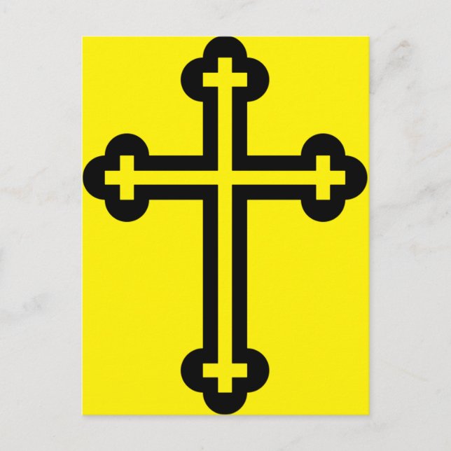 Minimalist Cross Modern Christian Symbol Art Postcard (Front)