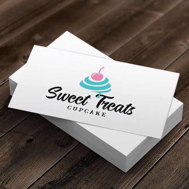 Minimalist Cupcake Pastry Cake Bakery  Business Card (Creator Uploaded)