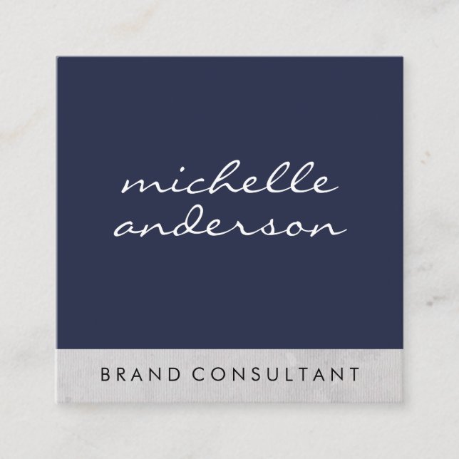 Minimalist | Cursive | Professional Square Business Card (Front)