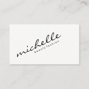 Minimalist Cursive Text Business Card