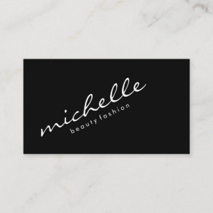 Minimalist Cursive Text Business Card
