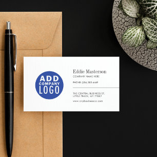 Minimalist Custom Add Logo Modern Business Card
