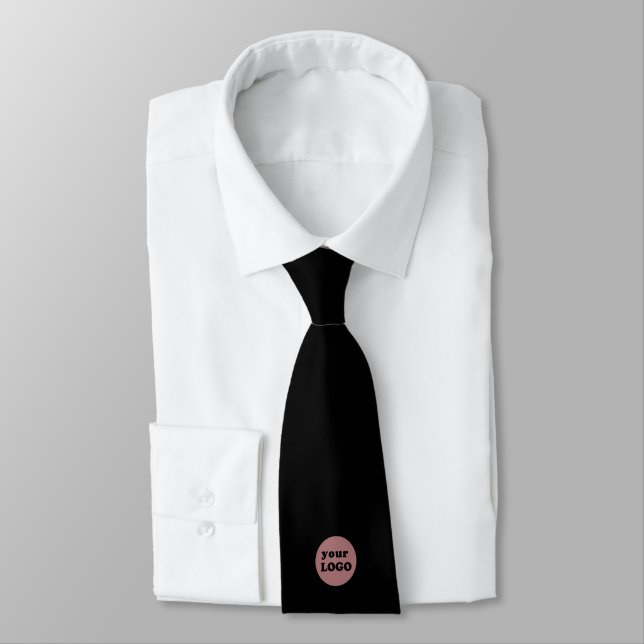 Minimalist Custom Business Logo Black Tie (Tied)