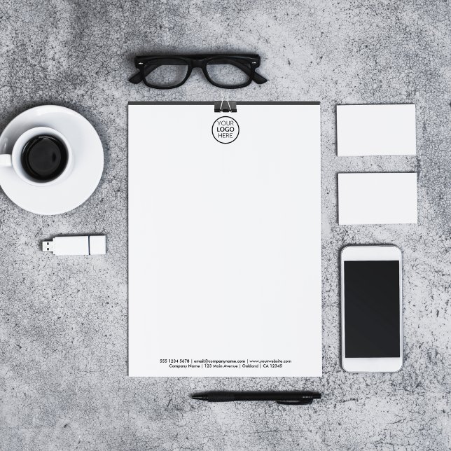 Minimalist Custom Business Logo Custom Letterhead (Creator Uploaded)
