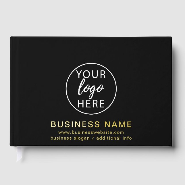 Minimalist Custom Business Logo Guest Book (Front)