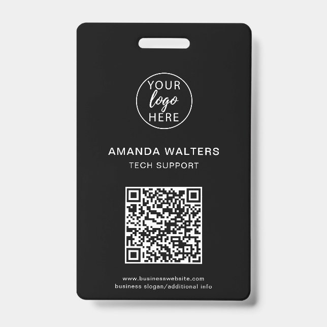Minimalist Custom Business Logo ID Badge (Front)