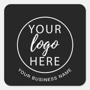 Minimalist Custom Business Logo Square Sticker