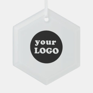 Minimalist Custom Business Logo White Glass Tree Decoration