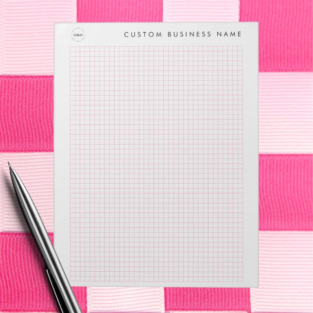 Minimalist Custom Business Name & Logo Graph Pad (Creator Uploaded)