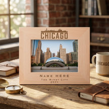 Minimalist Custom Chicago City Skyline Silhouette