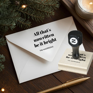 Minimalist Custom Christmas Rubber Stamp