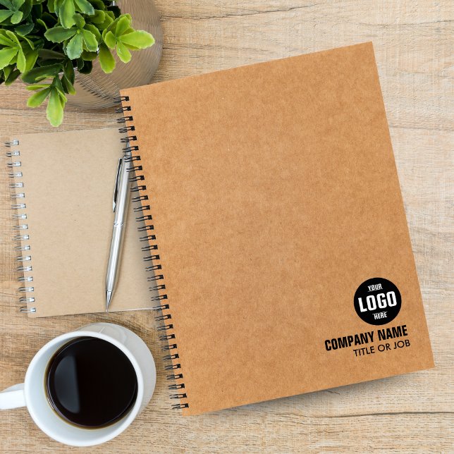 Minimalist Custom Company Logo & Job Title Noteboo Notebook (Minimalist Custom Company Logo & Job Title Notebook)