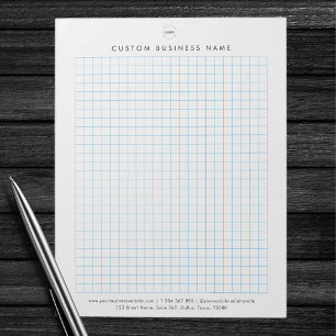 Minimalist Custom Company Name & Logo Graph Pad