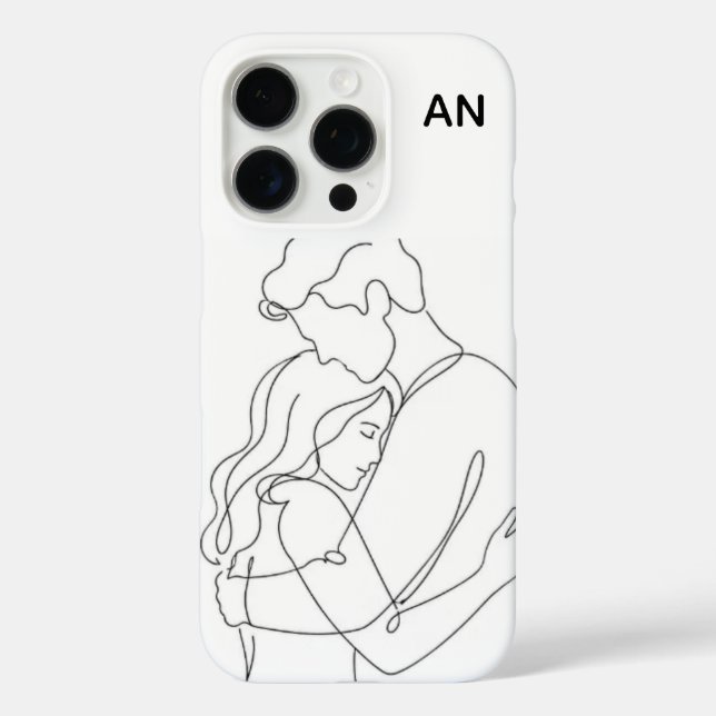 Minimalist Custom Couple Phone Case - Add Your Pho (Back)