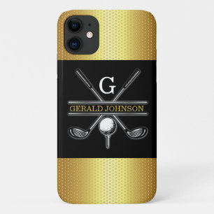 Minimalist Custom Elegant Golf Monogram Case-Mate iPhone Case