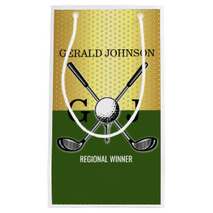 Minimalist Custom Elegant Golf Monogram Small Gift Bag
