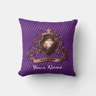 Minimalist Custom Elegant Monogram Design Cushion
