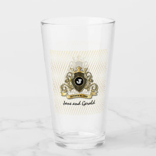 Minimalist Custom Elegant Monogram Design Glass