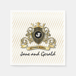 Minimalist Custom Elegant Monogram Design Napkin