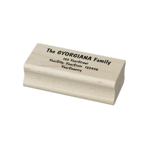 Minimalist Custom Family Name & Address Rubber Stamp