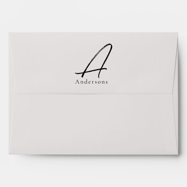 Minimalist Custom Family Name Envelope (Back (Top Flap))