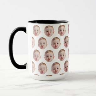Minimalist Custom Funny face Gift baby christmas Mug