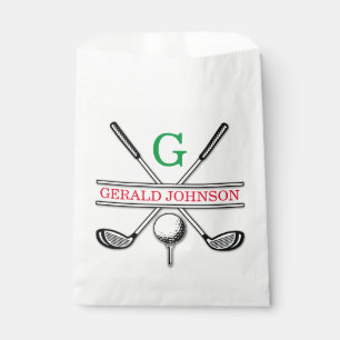 Minimalist Custom Golf Monogram Design Favour Bags