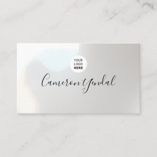 Minimalist custom logo black and white elegant business card