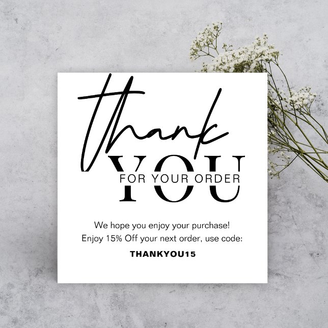 Minimalist Custom Logo Business Thank You Note Car Card (Creator Uploaded)