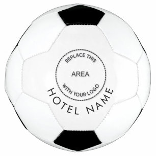 Minimalist Custom Logo Hotel Name Any Color Soccer Ball