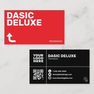 Minimalist Custom Logo & QR Code Design Business Card