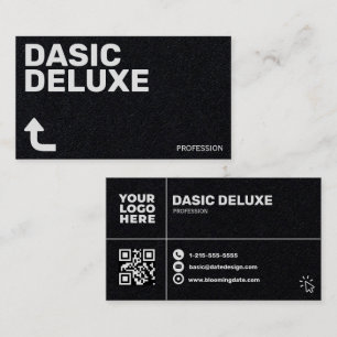 Minimalist Custom Logo & QR Code Design Business Card