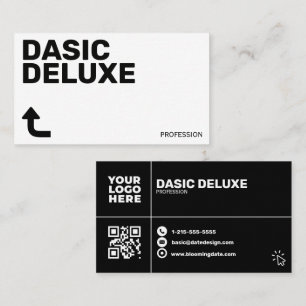 Minimalist Custom Logo & QR Code Design Business Card