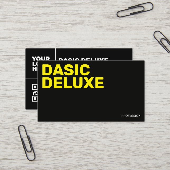 Minimalist Custom Logo & QR Code Design Business Card (Front/Back In Situ)