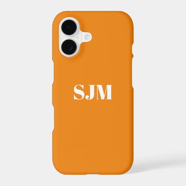 Minimalist Custom monogram name apricot orange (Back)