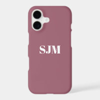 Minimalist Custom monogram name dusty rose white
