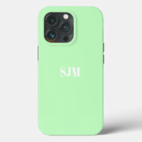 Minimalist Custom monogram name seafoam mint green