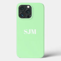 Minimalist Custom monogram name seafoam mint green
