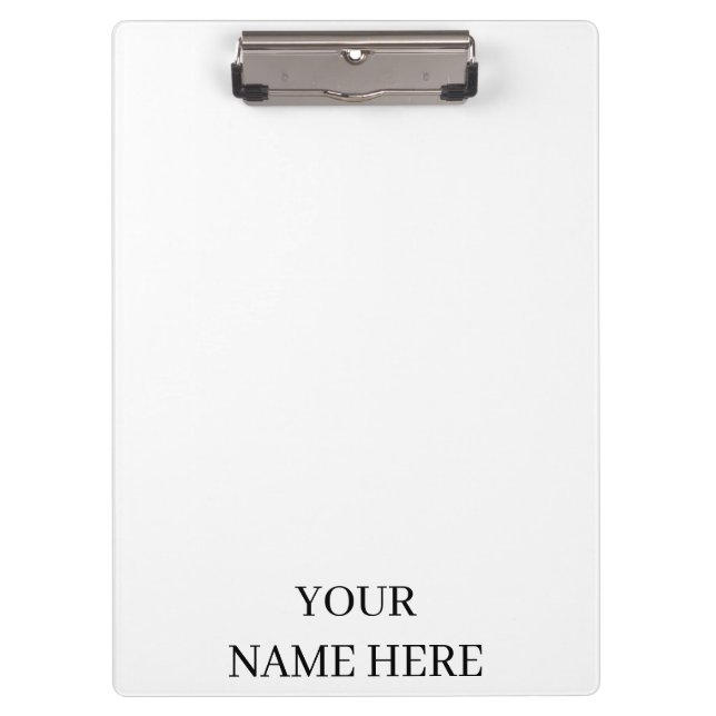 Minimalist Custom Name Elegant Office Clipboard (Front)