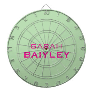 Minimalist custom name modern dartboard