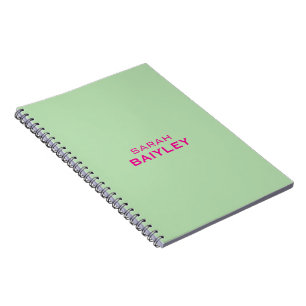 Minimalist custom name modern notebook